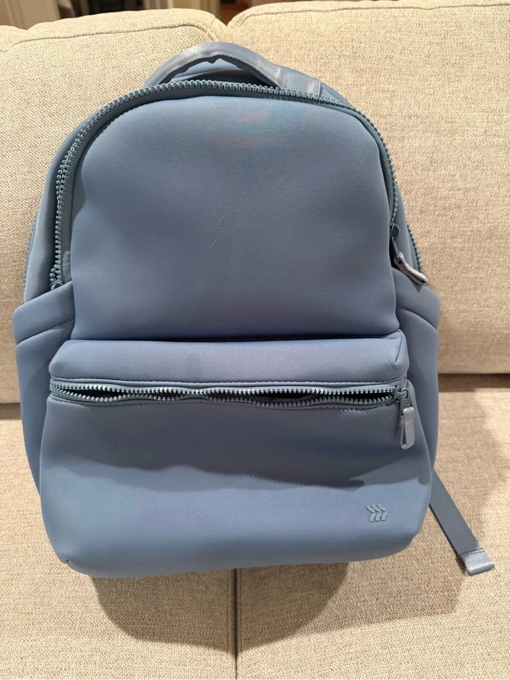 Blue All in Motion 14L faux neoprene backpack
